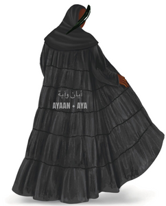 Vega Velvet Abaya in “Cool Gray”